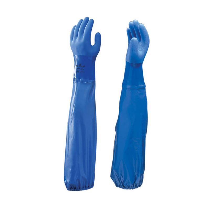 Gants longs en Latex pour Aquarium 56cm, gantelet de protection industriel  épais en caoutchouc, gants étanches