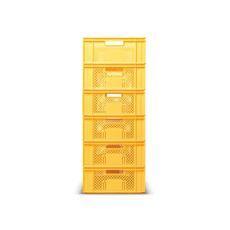 6 fruit boxes, 60x40x17cm, yellow for harvester Silver Fox03