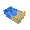 Harvest box stackable/nestable 50x30x21 solid bottom+holes, vol. 23lt