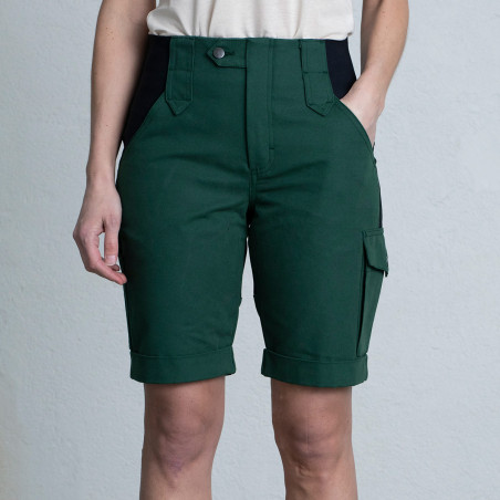 Female work shorts, model ANN, green,