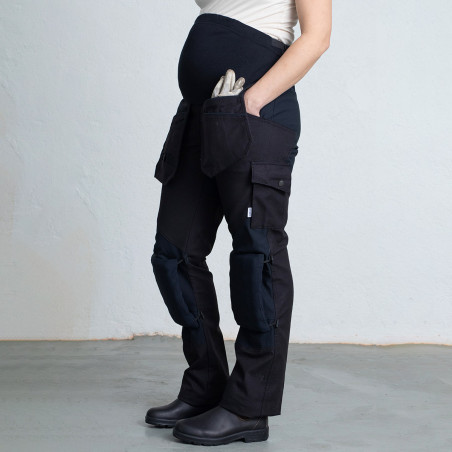 Female maternity work trousers, long, model ROSEMARI, black