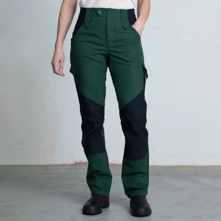 Female work trousers, long, model AVA, green