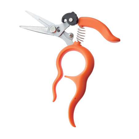 Mini stainless steel scissors with finger handle (hands-free)