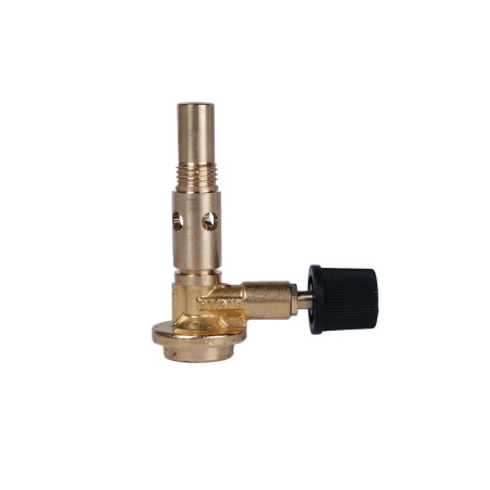 Gas valve tap for thermal weed burner cane