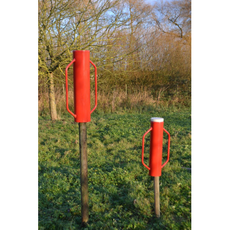 Red fence post driver